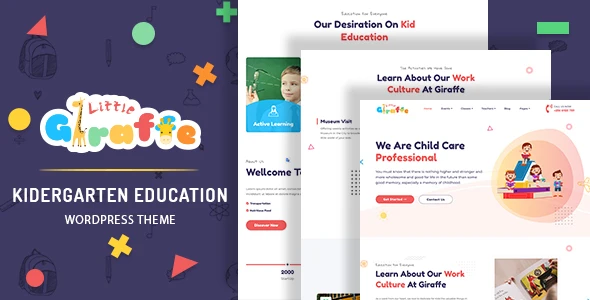 Free Giraffe – Kindergarten Education Crack WordPress Theme Download ...